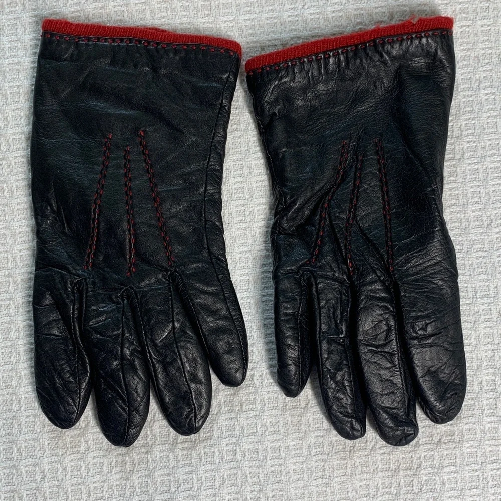 Brooks brothers leather driving gloves two pairs red and black